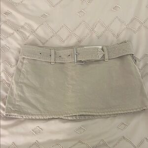 Abercrombie & Fitch Low Rise Belted Micro Mini Skirt Skort